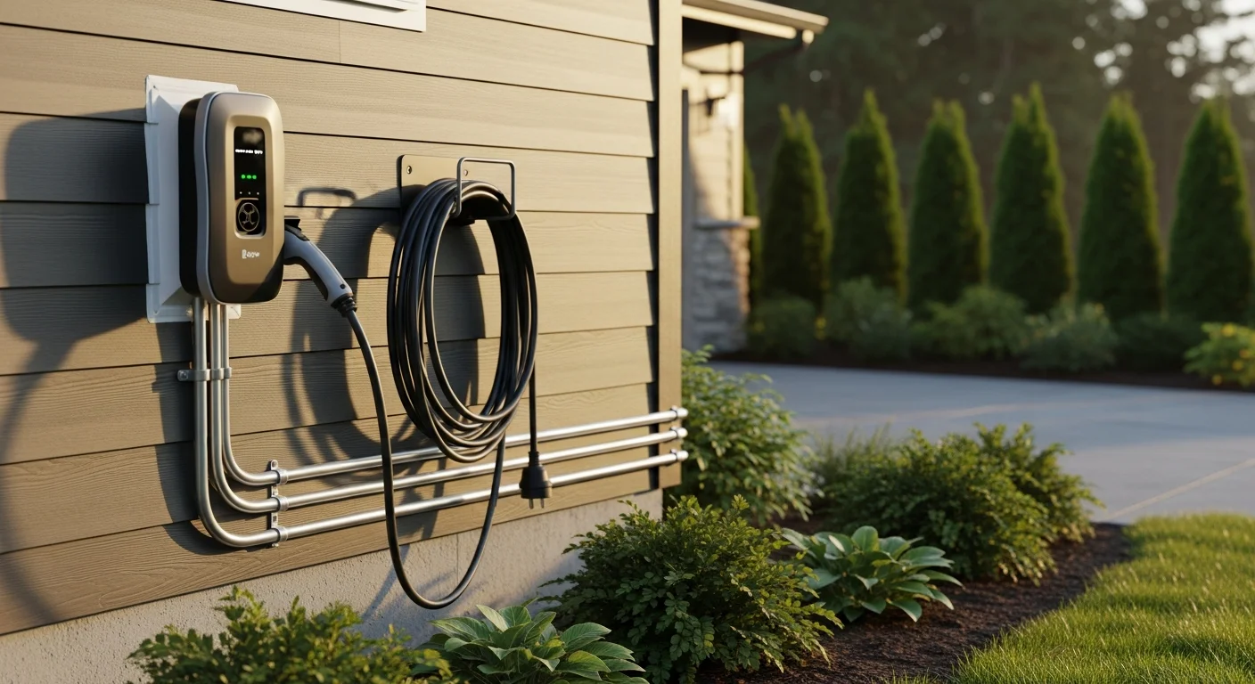 EV charger installation at residential home in Pierce County